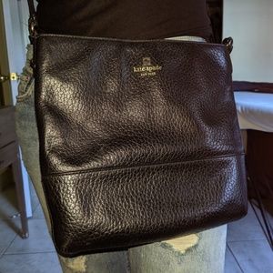 Crossbody black leather Kate spade bag